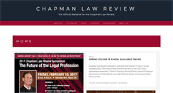 Desktop Screenshot of chapmanlawreview.com