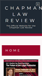 Mobile Screenshot of chapmanlawreview.com