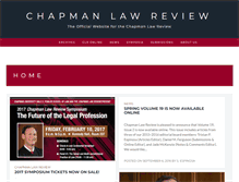 Tablet Screenshot of chapmanlawreview.com